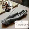 EU SOU Buddha Hand Ceramic Incense Stick Holder Washable Ash Plate for Yoga Meditation Living Room Bedroom Decor