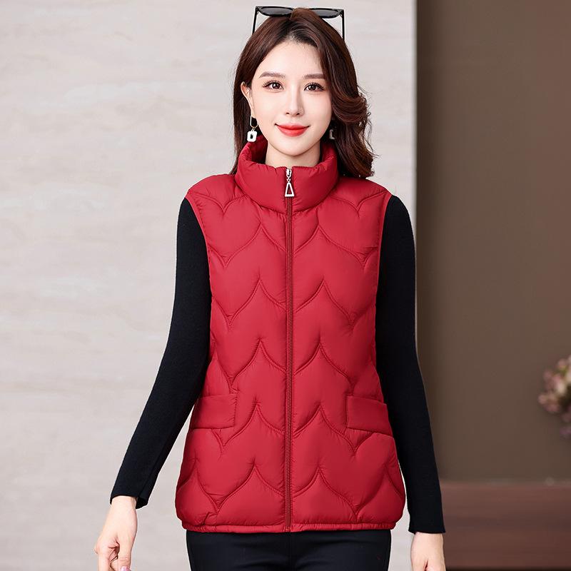 

Пожилой и пожилой Осенне-зимний жилет на подкладке, женский короткий жилет, новый наряд для бабушки XL