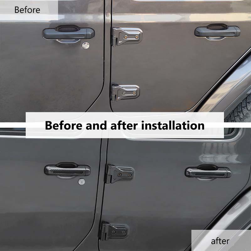 ABS Car Engine Hood Spare Tire Mount Hinge Handle Shell Sticker Decoration Cover For Jeep Wrangler JL 2018 Up 4-Door Version Exterior Accessories