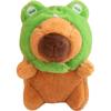 Hat Orange Frog Capybara With Backpack Plush Keychain Toy Decoration Pendant