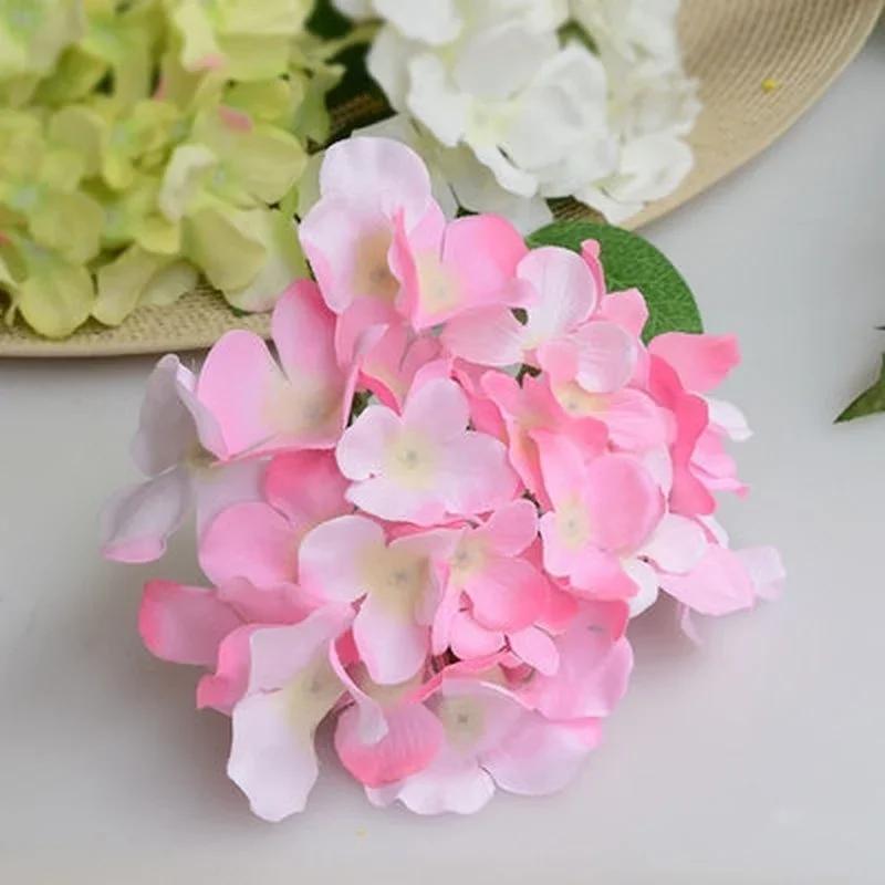 1Pcs Colorful Decorative Flower Wedding Party Luxury Artificial Hydrangea Silk DIY Flower Decoration Vase Artificial Flowers
