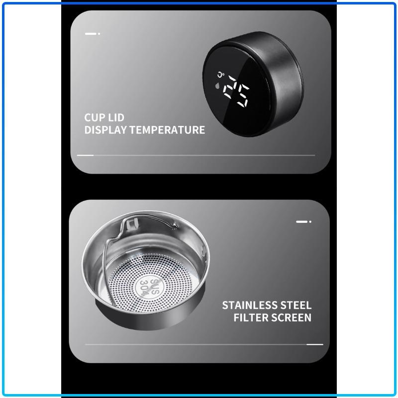 Pour Mitsubishi Lancer 7 8 I200 Pajero Montero Sport Outlander ASX Mirage Eclipse Bouteille Thermos Intelligente pour Voiture Avec Affichage de la Température Tasse à Café