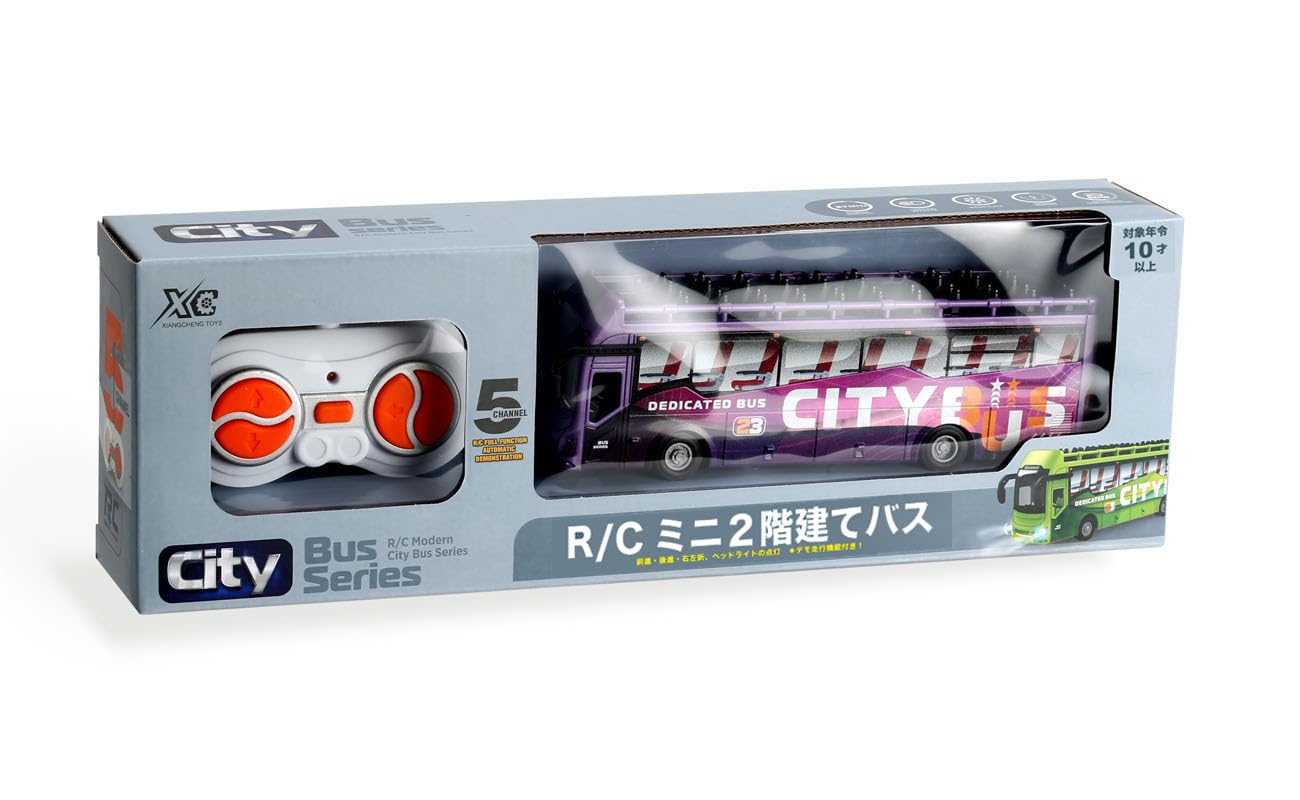 Doyusha 27 МГц Радиоуправляемый Мини Двухэтажный Автобус (фиолетовый) Электрическая радиоуправляемая модель 14487