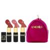 LoveChild Masaba Lomme Mini Leppestift Gaveeske, Pakke med 3 med GRATIS Toalettmappe, Fuktighetsgivende & Langvarig Matt Finish, 1,5 g Hver, Farger for Alle Hudtoner