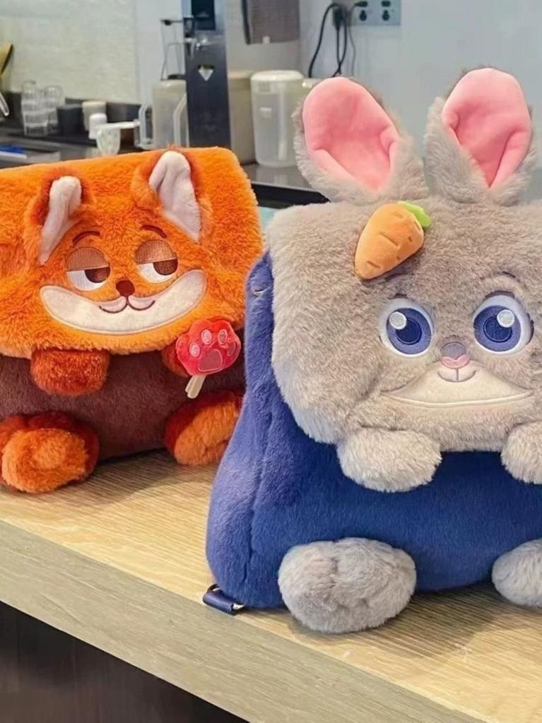 Zootopia Weiche Plüsch-Hasen-Tragetasche mit Klappenverschluss für den täglichen Gebrauch