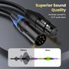 30cm XLR Audio Adapter Cable 3Pin Male to 5Pin Female & 3Pin Female to 5Pin Male Balanced Signal Cord For Microphone DMX Stage Light Audio Equipment