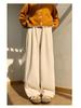 Coffee-Colored Chenille Wide-Leg High-Waisted Pants for Women - Autumn/Winter 2026 Plus Velvet Petite Loose Casual Sweatpants