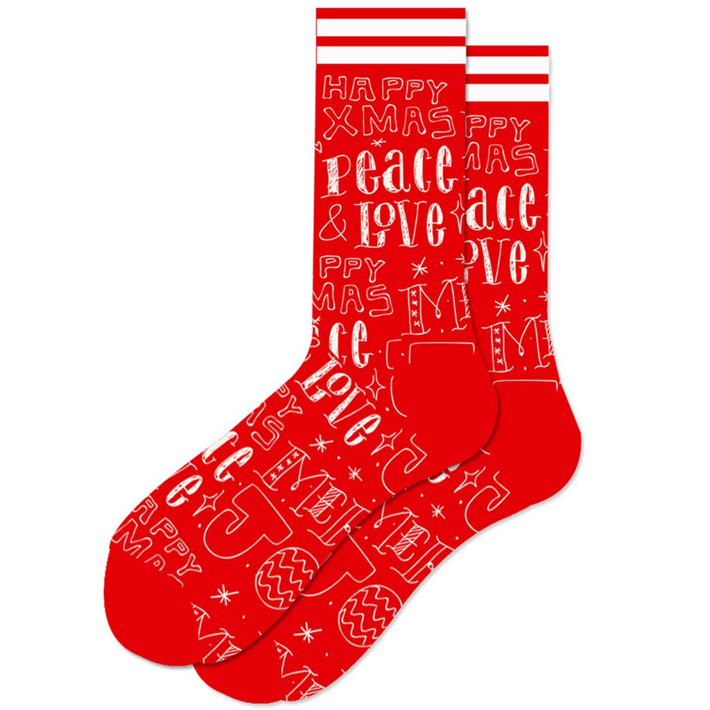 (Projector)Men Christmas Socks For Men Casual Performance Cotton Pad Sports Leisure Warm Socks