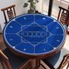 Texas Hold'em Round Poker Table Cloth - Stain-Resistant, Non-Slip Crystal Velvet