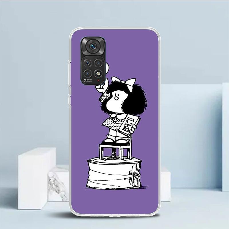 Mafalda Cartoon Phone Case For Xiaomi Redmi Note 15 14 14S 13 12S 12 Pro Plus 11S 11 11T 11E 10S 10 + Soft TPU Back Cover Redmi
