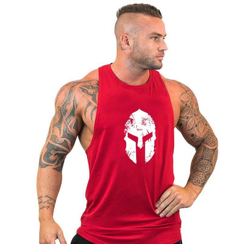 Trendy Men's Streetwear Sleeveless Gym Tank Top - Loose Fit, Muscle Running, Summer Racerback.