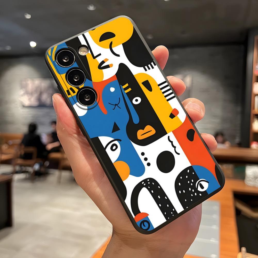 Picasso Abstract Art Phone Case For Samsung A56 A36 A26 A16 A15 A25 A35 A55 A14 A34 A24 A54 Black Soft Shell