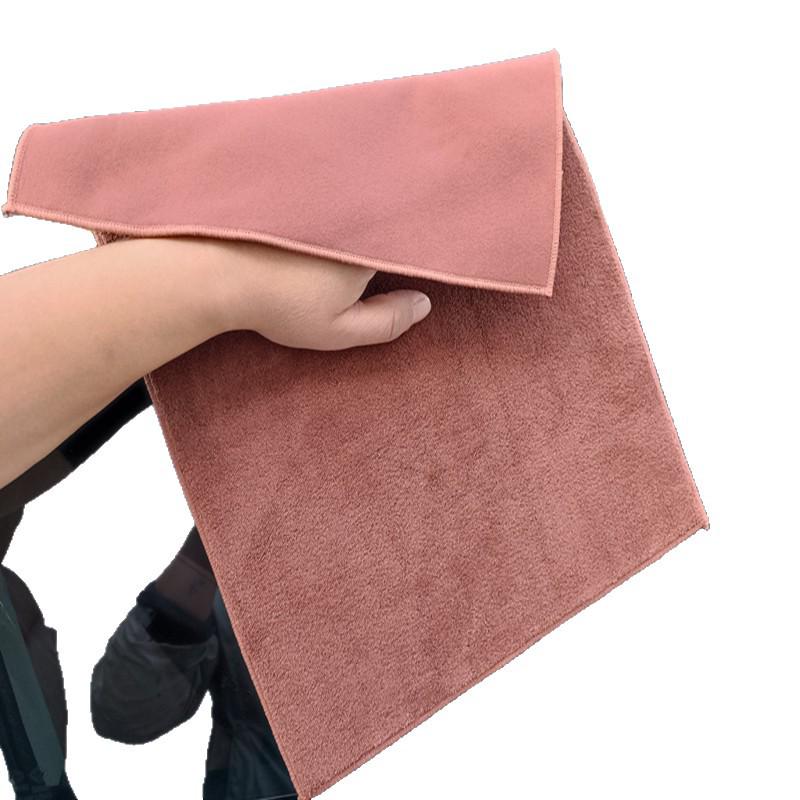 Double-Layer Suede Plush Car Wash Towel - Logo Printable, Non-Shedding, and Imitation Suede Finish