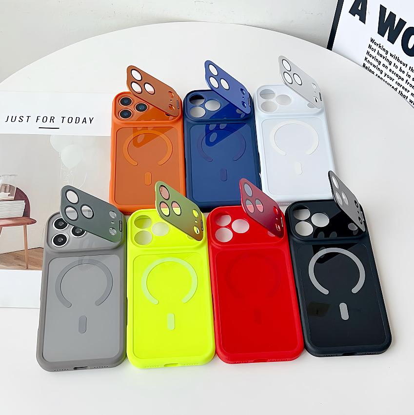 Lens holder, suitable for Apple 18promax mobile phone case, 16 seconds magnetic attraction, large window ip18 all-inclusive 14 anti-drop.