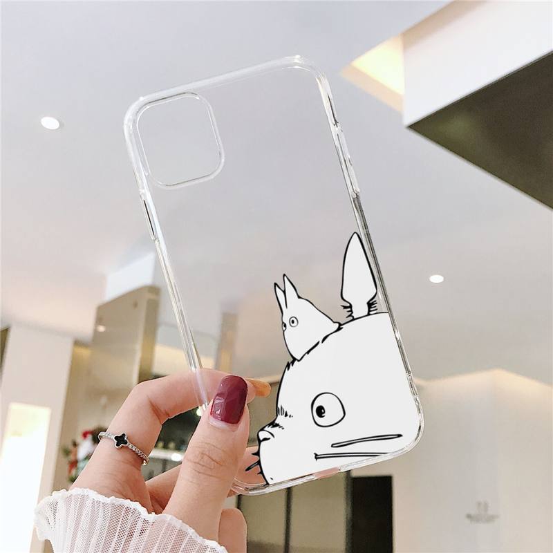 Ghibli Miyazaki Totoro sprite away Telefonveske Gjennomsiktig myk For iphone 12 11 13 7 8 6 s plus x xs xr pro max mini