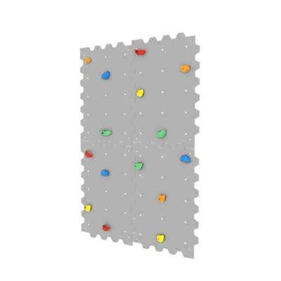 Kletterwandspiel 4 Grau - Farbige Griffe