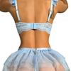 New sexy lace pajamas three-piece set of small breasts gathering tutu skirt female adult