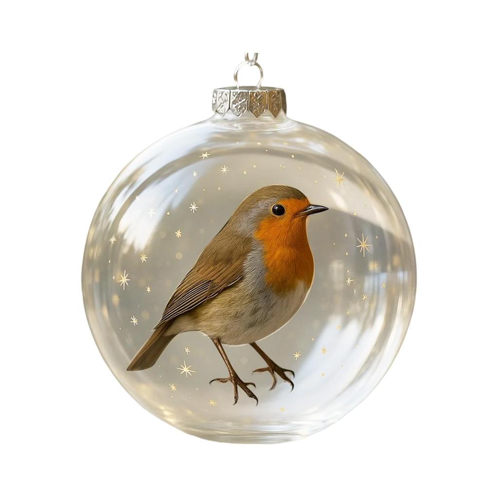 3D Animal Christmas Ornaments, Transparent Plastic Christmas Balls, Christmas Tree Decorations