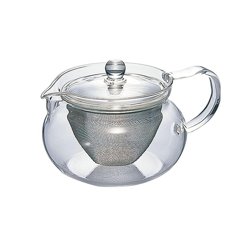 HARIO Teapot, Round, 450ml Capacity, Heat-Resistant Glass, Gift, Present, CHJMN-45T
