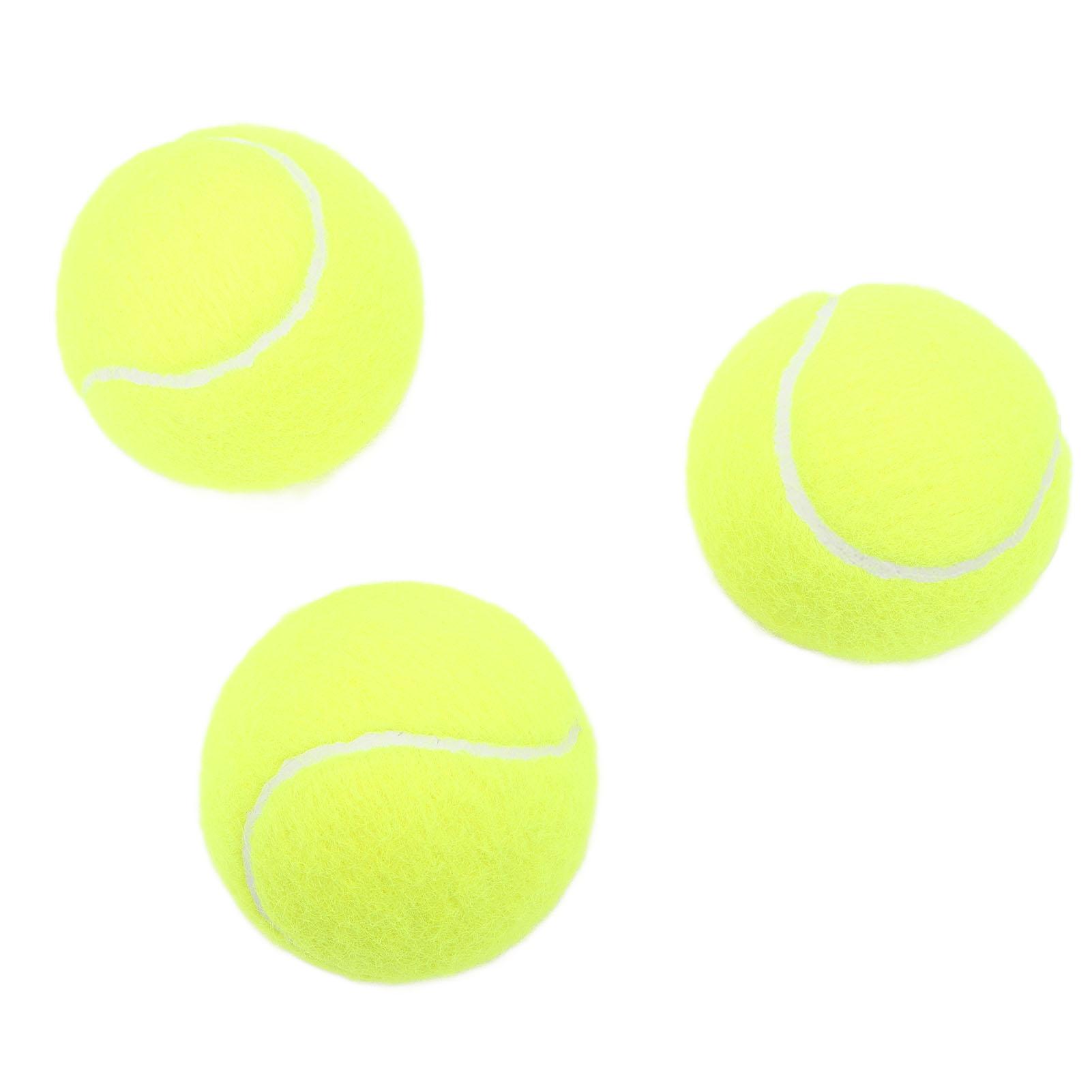 Tennis Balls Professional High Elasticity Portable Wool Pressurized Tennis Balls for Training Competition 3pcs