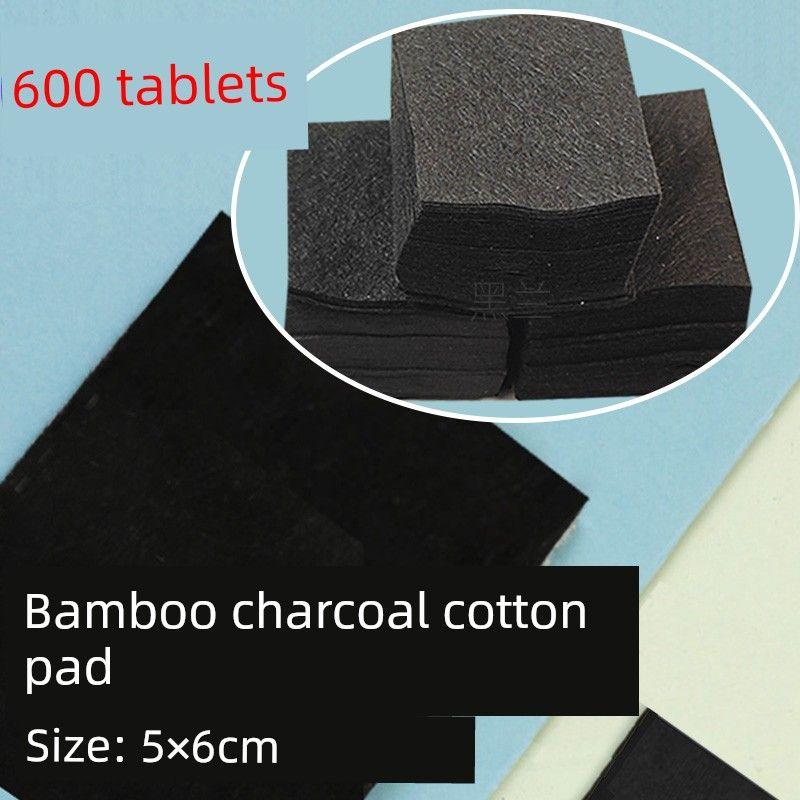 

Bamboo Charcoal Cotton Puff Nail Removal Facial Puff Deep Cleansing Plain Face Makeup Spa Wet Compress Beauty Skin Care 5X6 Bamboo Charcoal Cotton Pads, 600 Count