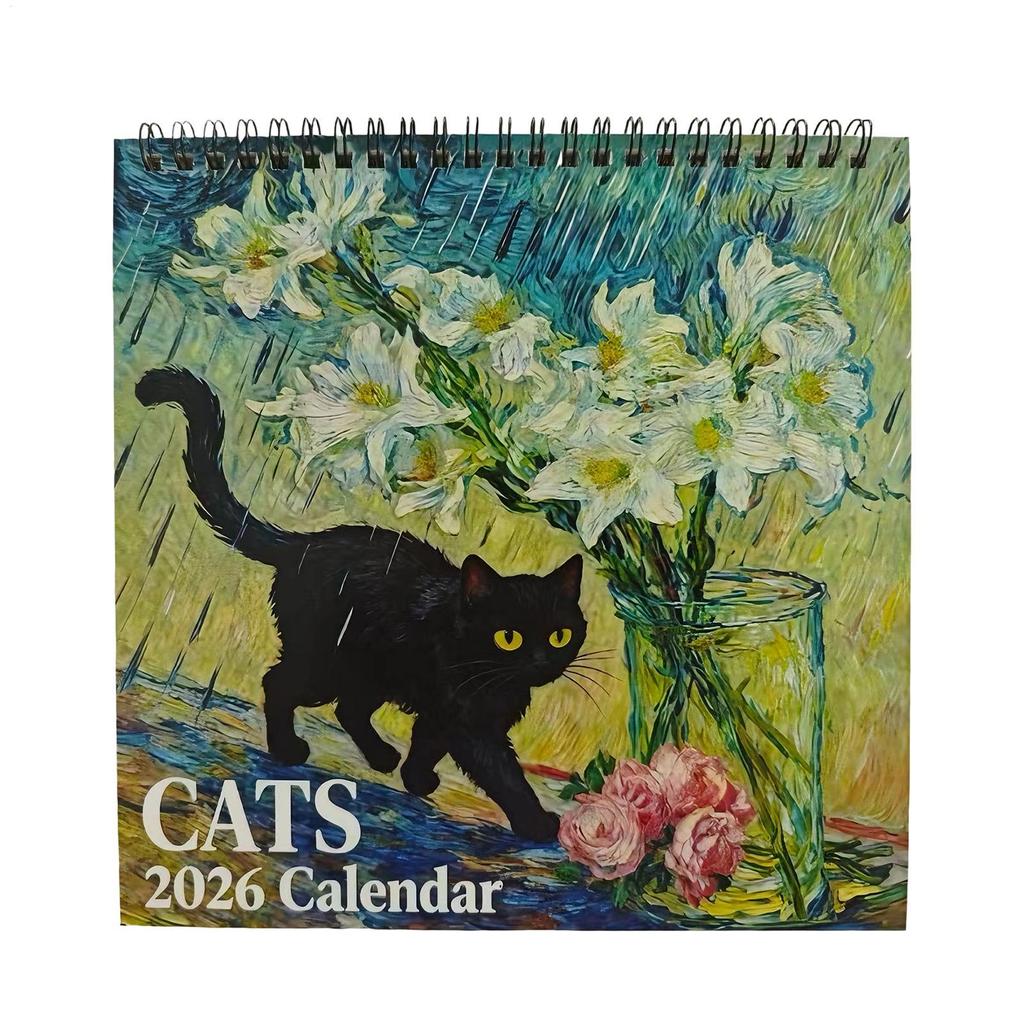 Cat Calendar 2026 Runs from January Until December 2026 Cat Monthly Calendar Jan - Dec 2026 Wall Planner for Home Living Room