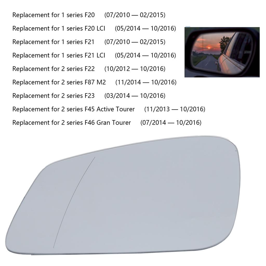 Car Heated Wing Mirror Glass Left Side 51167251583 Replacement for 1 Series F20 07Celsius2010‑02Celsius2015