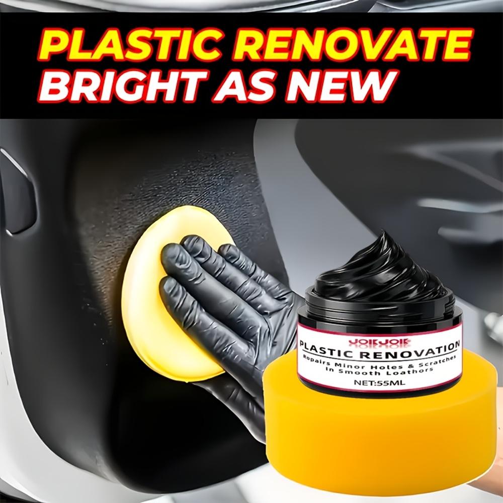 JOKJOK Car Interior Plastic Part Refurbishing Wax - Plastic Part Renewal, Interior Bright Wax, Tire Protection, Prevents Aging,