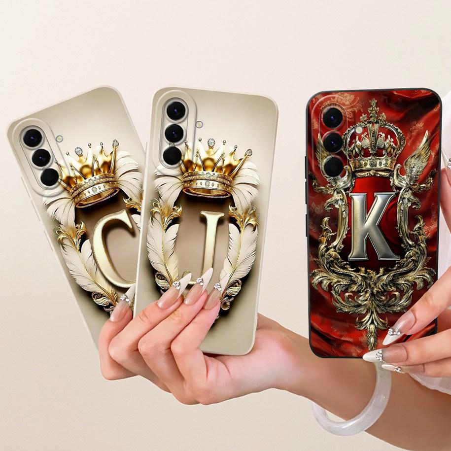 For Samsung Galaxy A57 A37 A17 5G Case SM-A176B SM-A376B SM-A576B Shockproof Cover Letter Crown Soft Funda For Samsung F17 Coque