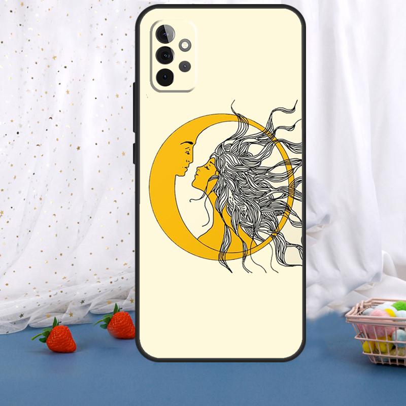 Sun Moon Art For Samsung Galaxy A55 A35 A05 A52 A32 A22 A54 A14 A16 A26 A36 A56 A06 A15 A53 A33 A13 Case