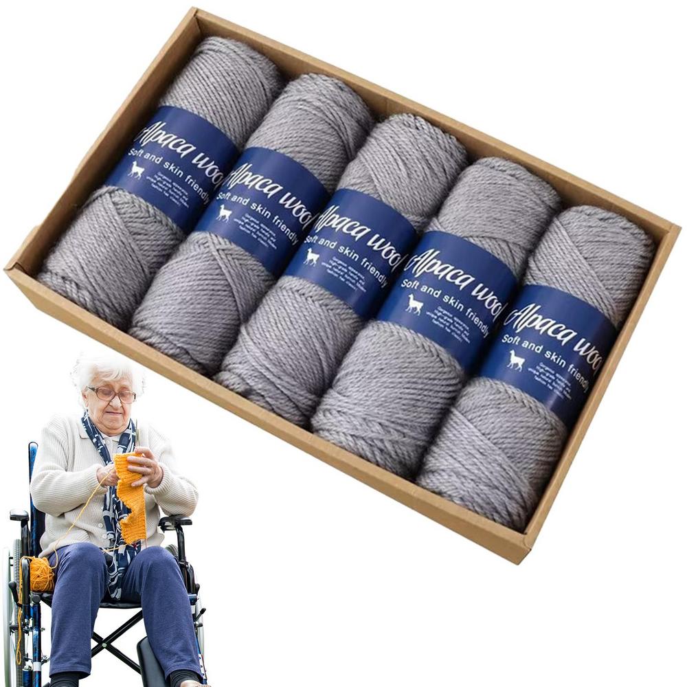 Fingering Weight Yarn Alpaca Wool Scarf Yarn Soft Scarf Thread Fingering Sock Weight Yarn Comfortable Thin Yarn For Family