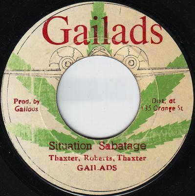 7inch Record GAYLADS Situation Sabatage NONE Gailads Jamaica Reggae Ska Dub Used