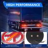 Round LED Trailer Tail Lights with Turn Signals, Stop, and Brake Functions for Trucks, Trailers, RVs, and Pickups, 12V/24V, Waterproof