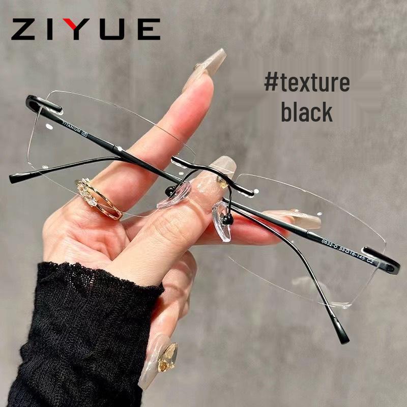 Štýlové zlaté bezrámové okuliare: Ultraľahké rámy pre ženy, Pripravené na dioptrické sklá, Elegantný dizajn