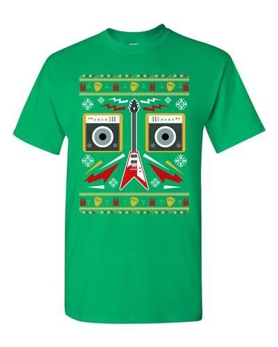 Guitar Rock n  Roll Music Face Band Ugly Christmas Funny Adult DT T-Shirt Tee Unisex T-Shirt XL