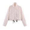 European and American style, wholesale women's clothing fashion versatile temperament casual design nine-color hair polka dot set