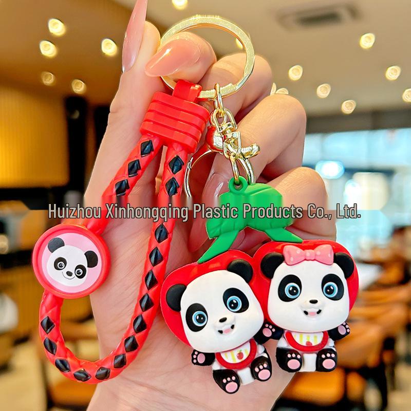 Panda Keychain: Cute Fruit Backpack Pendant & Student Gift