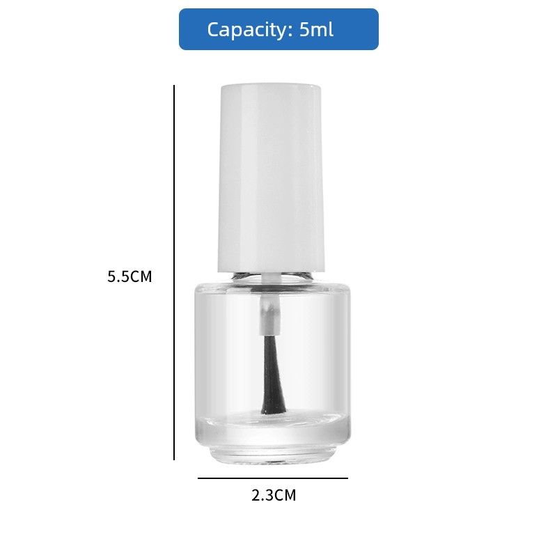 Factory Direct Sales In Stock Nail Polish Bottle Empty Glass Bottle Brush with Lid Nail Polish Sub-Packaging Blush Glue Medicine Bottle Lot