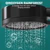 10 Spray Modes High-Pressure Shower Head Black White Color Fall Resistance Water Saving Shower Filter Function One Touch Stop