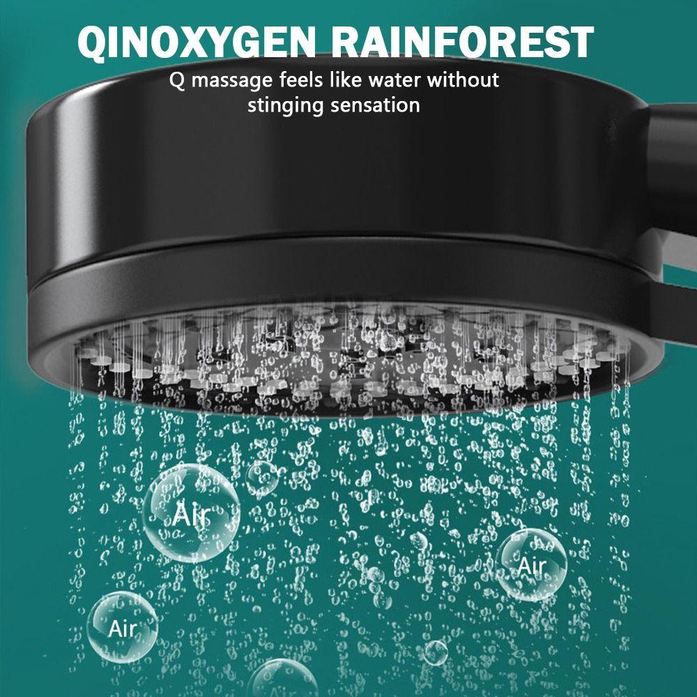 10 Spray Modes High-Pressure Shower Head Black White Color Fall Resistance Water Saving Shower Filter Function One Touch Stop