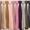 170X60Cm Modal Cotton Jersey Hijab Scarf Ramadan Long Muslim Shawl Plain Soft Turban Wraps For Women Africa Headband