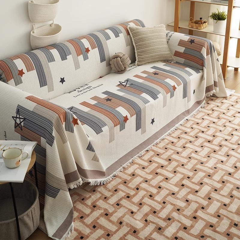 Reversible Chenille Sofa Towel Sofa Cover Anti-cat Scratch All-season Chenille Living Room Sofa Cover Blanket All-inclusive