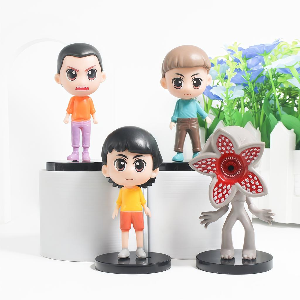 8Pcs/Set Anime Strangers Things Figure Eleven Dustin Barb Steve Demogorgon Action Figures Toys Pvc Model Doll Fans Gift