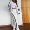 Women's Long Coat And Wide-leg Pants Suit Business Casual Two-piece Suit