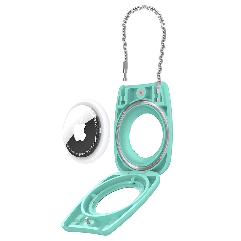 Waterproof Hard PC Protective Case for AirTag Bluetooth-compatible Tracker with Wire Cable