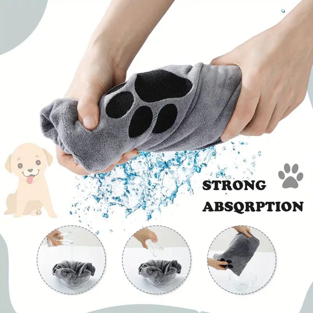 For Dogs Batoe Grooming Splies Microfiber Bath Tow Embroidered Super Soft Absorbent Quick Thick Dog Cat Blanet