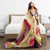 Jesus Christ Angelic Heart Religious Blankets Soft Warm Flannel Throw Blanket Bedding for Bed Living Room Picnic Travel Sofa
