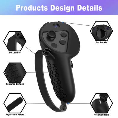 2 stuks VR Controller Hoesjes Ononderbroken Signaal Schokbestendig Smaakloos Valbestendig Gestructureerd Oppervlak Beschermende Siliconen VR Controller Beschermhoezen