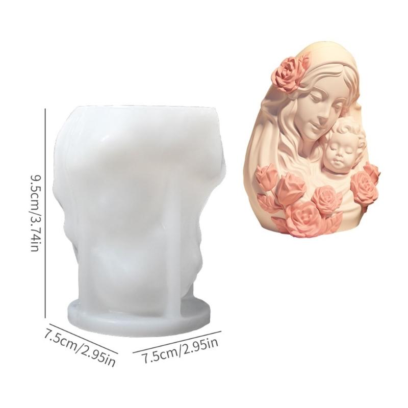 Mother Baby Shape Silicone Molds Gypsum Silicone Molds for Candle Soap Making Fondant Silicone Mould Epoxy Resin Molds