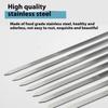8Pcs Stainless Steels Wide Flat Skewers 17inch Long Kabob Skewers with Wood Handle BBQ Barbecue Skewers Flat Stick